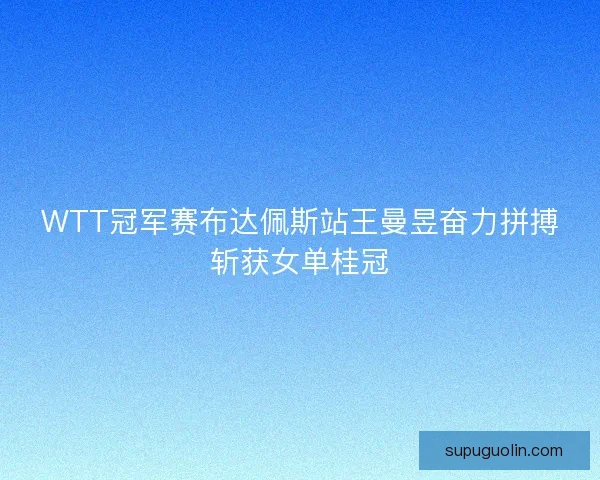 WTT冠军赛布达佩斯站王曼昱奋力拼搏斩获女单桂冠